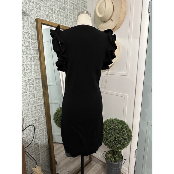 Gabby Isabella Women's Midi Sweater Black Dress Size Medium - Picture 7 of 8